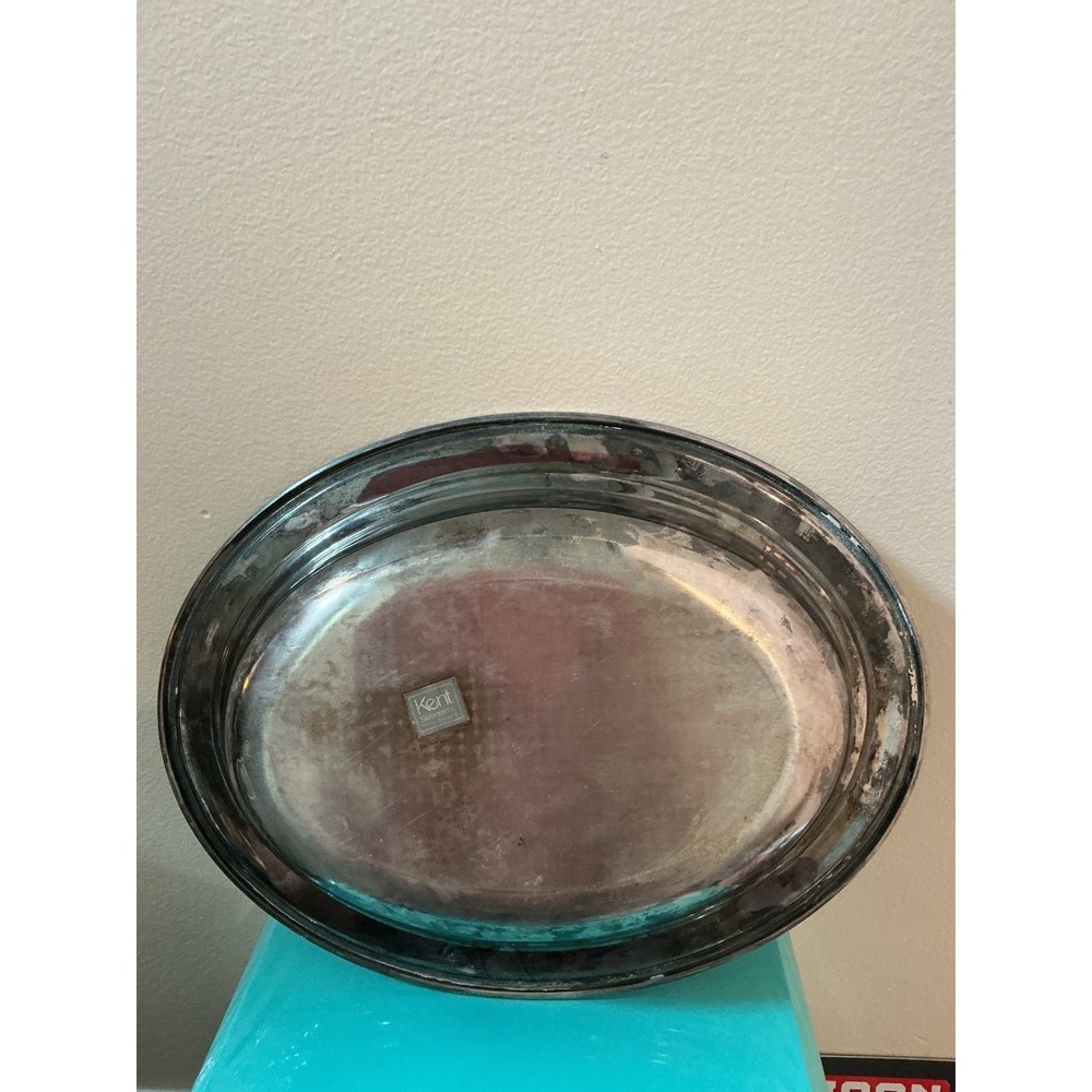 VTG Kent Silversmiths Vintage Silverplate Oval Serving Bowl Dish 11.5" Silver‎ - Picture 3 of 5